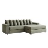 Luxe Oversized L Shaped Sectional Sofa with Chaise, Corduroy Upholstered Modular Couch with 8 Pillows and Hidden Storage for Living Room Bedroom - 4 of 4