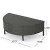 GDFStudio Harper Outdoor Wicker Half-Round Coffee Table - 3 of 4