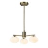 ALOADECOR Mid Century Modern Opal Glass Chandelier Classic Globe Pendant Light For Dining Room Living Room - 3 of 4