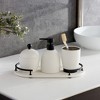 Roselli Trading Dubai 4 pc bathroom accessory set (black trim) - 3 of 4