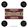 Evergreen Come Back with Tickets Florida State University 28" x 16" Woven PVC Indoor Outdoor Doormat - 3 of 4
