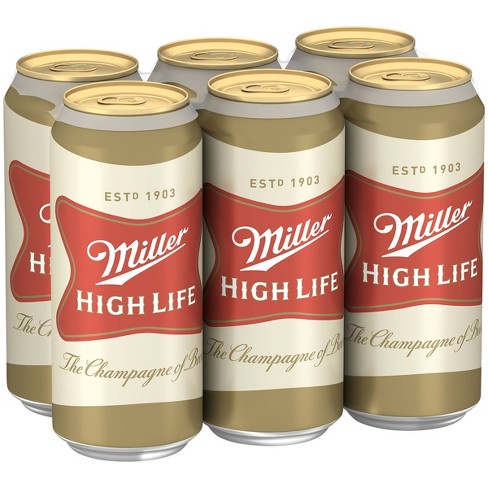 Miller High Life Beer - 6pk/16 fl oz Cans - image 1 of 3