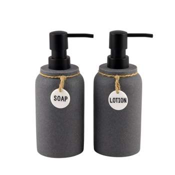 2pc Eton Lotion Pump Set Dark Gray - Allure Home Creations