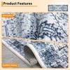 Machine Washable Area Rug Living Room Vintage Medallion Carpet Distressed Rugs for Bedroom - 4 of 4