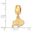 Black Bow Jewelry 14k Yellow Gold Plated Sterling Silver Colorado Buffalos NCAA Bead Charm - 2 of 3