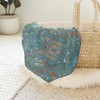 Sweet Jojo Designs Girl Swaddle Baby Blanket Boho Floral Wildflower Blue Orange and Pink - 4 of 4
