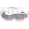 vidaXL Garden Sofa Set Black PE rattan, Powder-coated steel, Tempered glass - 3 of 4