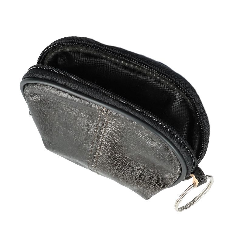 CTM Leather Compact Zipper Coin Pouch Wallet, 2 of 4