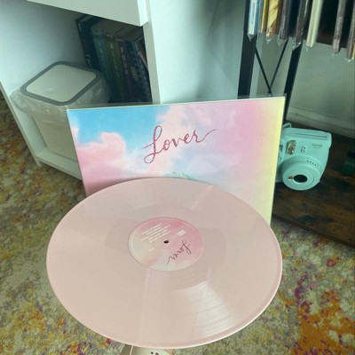 TAYLOR SWIFT lover DOUBLE Lp PINK and BLUE Vinyl Record with fold-out cover  