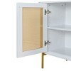 Okak Rustic Decorative Rattan Doors Sideboard Cabinet with Adjustable Shelves for Dining Room - 3 of 4