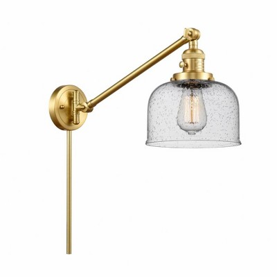 Bell - 1 Light Swing Arm Wall Sconce In Industrial Style-25 Inches Tall and 8 Inches Wide