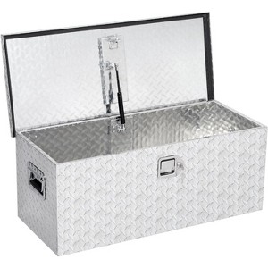 Aluminum Truck Bed Toolbox, Heavy Duty Aluminum Tool Box with Side Handle and Lock Keys, Truck Bed Storage Organizer for Pick Up Truck Rv Trailer - 1 of 4