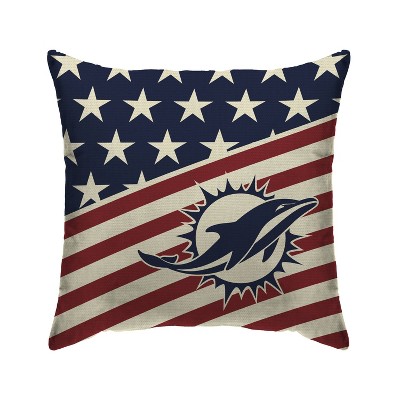 NFL Miami Dolphins Americana Decorative Throw Pillow