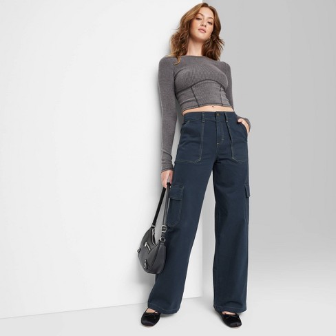 Two-tone cargo style jogging bottoms - Light grey