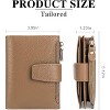 BEAFUP Women's Genuine Leather Wallet,Compact Size Wallet, RFID Blocking,with 14 Slots and 2 Zippered Pockets & Zipper Coin Pouch - 3 of 4