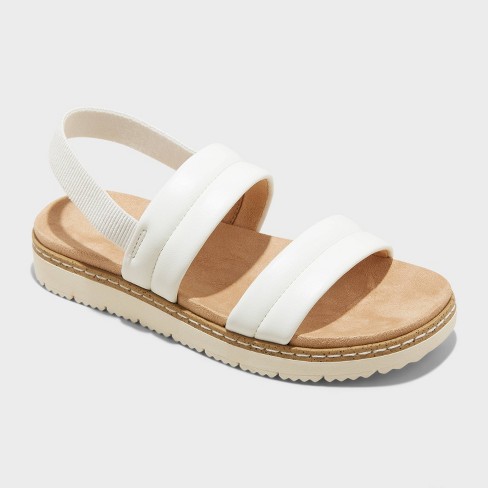 Footbed sandals with online ankle strap