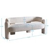 Boucle Sofa for Living Room, Wide Loveseat with Rounded Frame with Vertical Backrest, Soft Textured Upholstery Sofa with Wood Frame-Baofuwish - 4 of 4