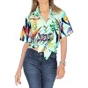 HAPPY BAY Women's Button Down Blouses Casual Beach Party Short Sleeve Vacation Summer Button Up Tee Hawaiian Shirts Blouses for Women - 2 of 4