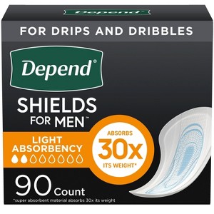 Depend Men's Incontinence Guards Pads - Maximum Absorbency - 90ct - 1 of 4