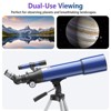 SUGIFT Telescope 80mm Aperture 500mm Astronomical Refractor for Adults Beginners with Tripod Phone Adapter Carry Bag and Accessories - 3 of 4