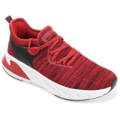 Vance Co. Gibbs Knit Athleisure Sneaker, Red 11 : Target