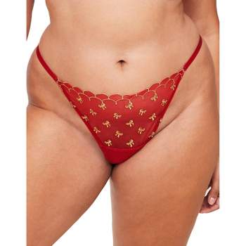 Adore Me Women's Averly Brazilian Panty M / Barbados Cherry Red.