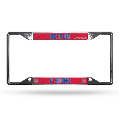 NBA Detroit Pistons View Chrome License Plate Frame