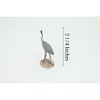 Collectible Wildlife Gifts | Great Blue Heron, Hand Painted, Educational, Rubber Bird, Realistic Figure,  Model,   Gift,      2 1/4"    SF11 B31 - 2 of 4