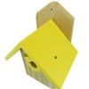 JCS Wildlife Post Mount Cedar Wren House w Poly Roof & Birdhouse Predator Guard Portal - 3 of 4