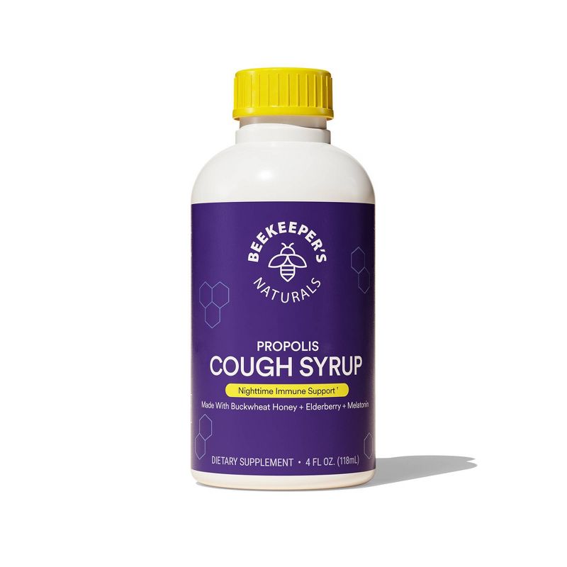 Beekeepers Naturals Nighttime Propolis Cough Syrup - 4 fl oz, 1 of 9