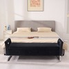 KWPZQEB 67.91" Storage Ottoman, Velvet Footstool w/ Armrests & Metal Legs, Rectangular End of Bed Stool, Storage Soft Bench for Bedroom, Entryway - 2 of 4