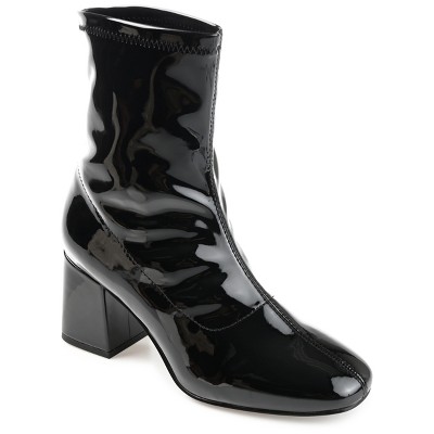 Journee Collection Womens Reice Square Toe Block Heel Ankle Booties