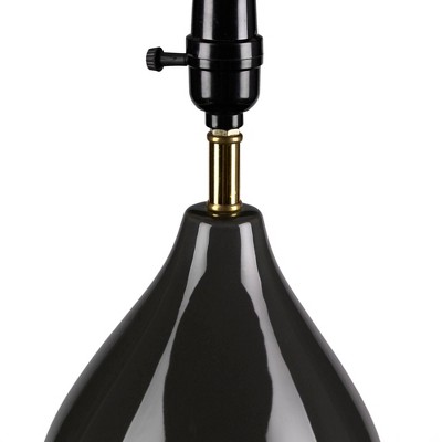 Liora Black and Gold Ceramic Table Lamp Set