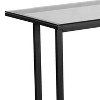 Emma and Oliver Glass Desk with Black Pedestal Metal Frame - 4 of 4