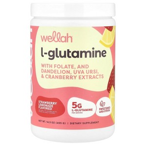 Wellah L-Glutamine, Strawberry Lemonade, 14.5 oz (405 g) - 1 of 4