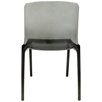 Murray Modern Transparent and Black Dining Chair Duo