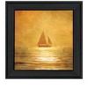 HomeRoots Solo Gold Sunset Sailboat Black Framed Print Wall Art - 4 of 4