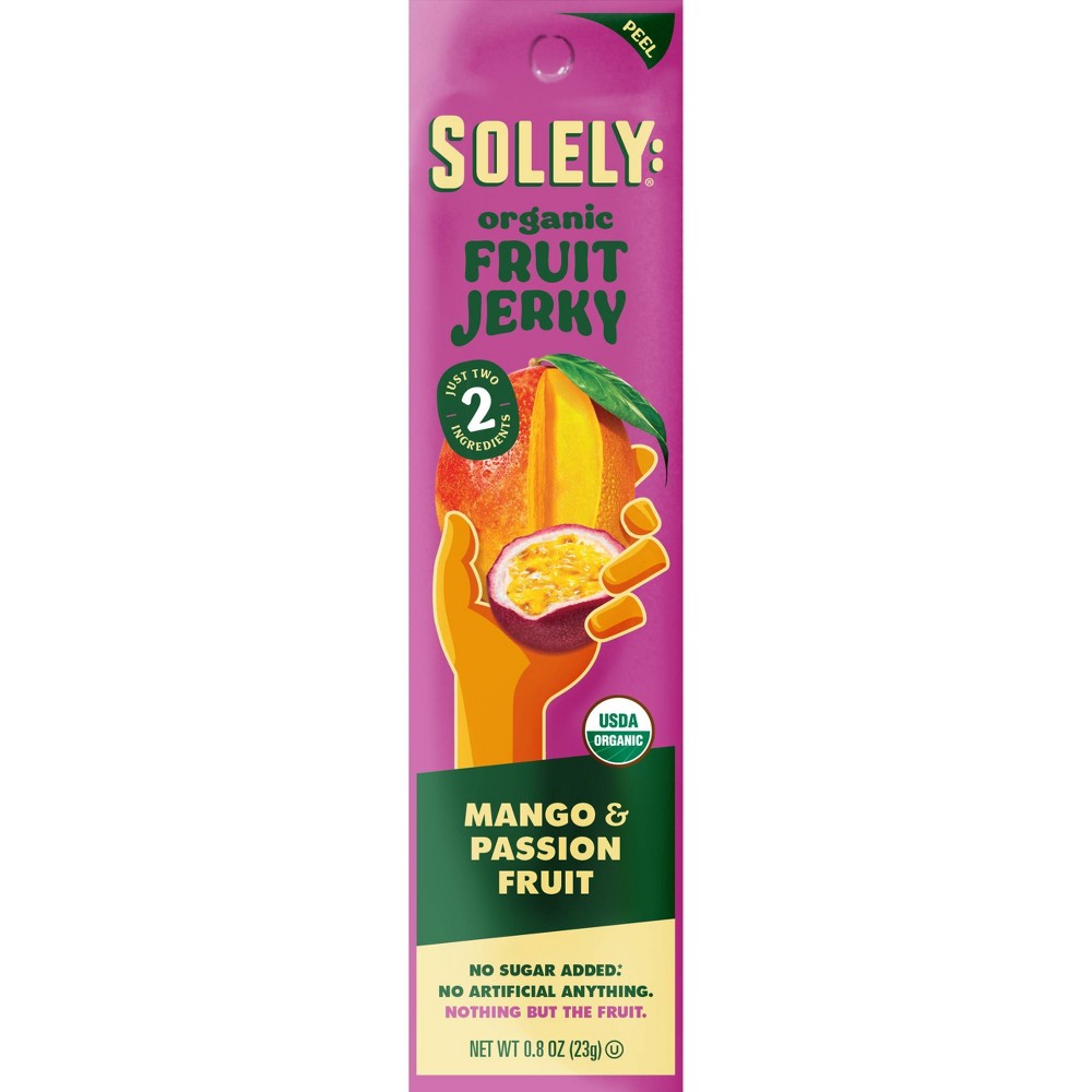 Solely Organic Mango & Passionfruit Fruit Jerky - 0.8oz