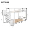 NicBex Twin Over Twin Bunk Bed with Double Safety Guardrail,Loft Bed with Storage Stairs,Modern Bunk Beds,Noise Reduced Bunk Beds for Bedroom - image 3 of 4