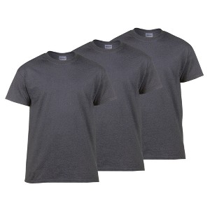 3 Pack Gildan Men's Heavy Cotton Short Sleeve Crew Neck Classic Fit T-Shirt - 1 of 4