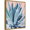 16" x 20" Agave with Coral by Alana Clumeck Framed Canvas Wall Art Gold - Amanti Art - 2 of 4
