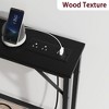 39.3" Console Table with Power Station, Slim Entryway Table with USB Ports & Outlets, Narrow Sofa Table for Hallway, Living Room, Behind Couch - 4 of 4