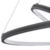 C Cattleya Modern 3-Light Tiered Integrated LED Rings Chandelier - 4 of 4