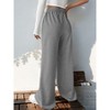Coolmee Women's Wide Leg Sweatpants Casual Loose Pants Comfy Lounge Joggers Baggy Sweatpants Pockets - 3 of 4