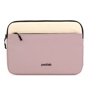 backpacks 15 inch laptop sleeve target packlab Cream and Pink Laptop Sleeve with Front Pocket – Slim Padded 14  Inch Laptop Case