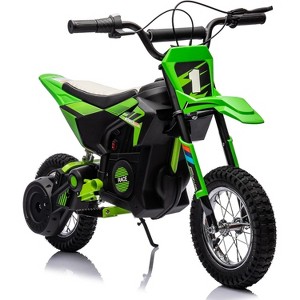 24V Kids Electric Off-Road Motorcycle 250W Motor Air-Filled Tires Metal Suspension Max 22KM/H 139LBS Load for Ages 6+ Riding Toy - 1 of 4