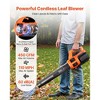 20V Cordless Leaf Blower with 2-Speed Control, 450 CFM Lightweight Electric Blower with Battery & Charger - 4 of 4