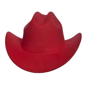 Underwraps Cattleman Thick Felt Cowboy Hat Adult Costume Accessory | Red - 1 of 4