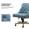 Estelle Velvet Task Chair Upholster Office Chair Swivel Home Desk Chair | Karat Home - 4 of 4
