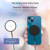iHome 10W Magnetic Wireless Charger, 6ft Durastrain Cable, MagSafe Compatible for iPhone 12/13, Black - 2 of 4